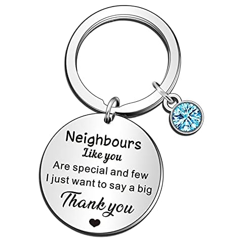 QMVMV Thank You Neighbours Keyring Gifts for Women Birthday Christmas Gift Leaving Gifts for Neighbours Cover