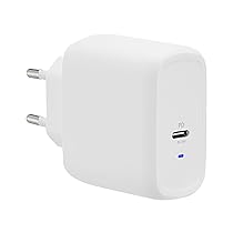 Amazon Basics Caricabatterie USB-C da parete a 1 porta da 65 W, GaN, per laptop, tablet e telefoni cellulari con alimentazione, bianco (senza tecnologia PPS), 5,61 x 2,87 x 5 cm