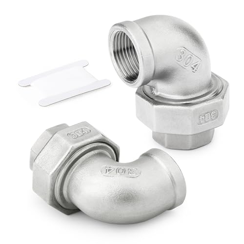Codo de 90 grados acero inoxidable 304 unión de tubería hembra BSP 1/2 2