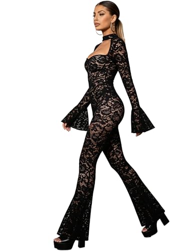 Combinaison dentelle femme vêtement chic pour voyage et soirées habillées