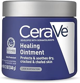 CeraVe 590101 Healing Ointment with Petrolatum Ceramides for Protecting and Soothing Cracked, 12 oz