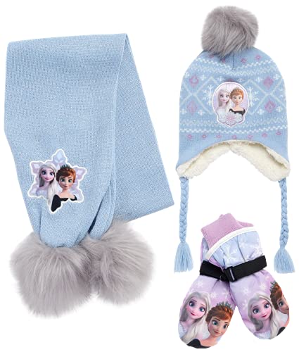 Disney Girls' Insulated Snow Glove Set â€“ Minnie Mouse or Frozen Winter Hat, Scarf, and Mitten or Gloves (Toddler/Little Kid), Size Age 2-4, Frozen Mitten