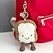 Wrapables Cute Plush Keychain Keyring Pendant Charm for Bag, Toast