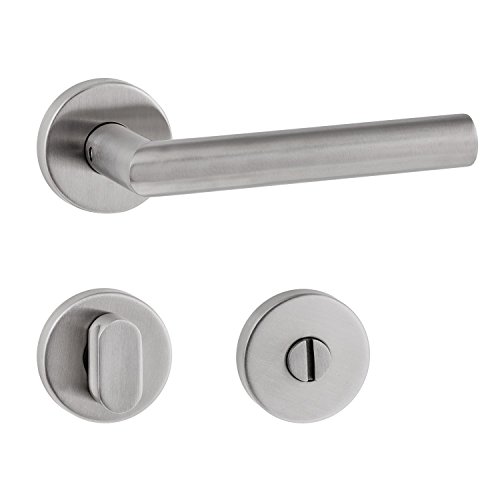 Preisvergleich Produktbild Hochwertige Edelstahl Rosettengarnitur New Orleans - WC / Bad