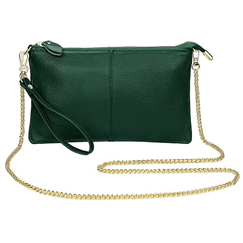 Image of Uromee Wristlet Wallet Clutch Purses for Women Genuine Leather Crossbody Bag Handbag with Detachable Shoulder Chain