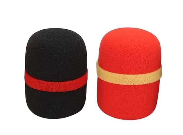 kh Colorful Foam Mic Cover Handheld Microphone Windscreen, Foam Mic Windscreen with Color Ring for Mic Noise Reduction, Sponge Foam Cover Shield Protection for Most Standard Mic (Pack of 2)-picture-33