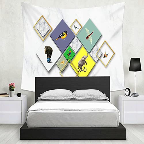 Tapiz de pared de animales multicolor para decorar salones y dormitorios modernos 6