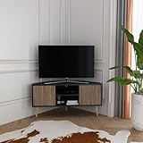 meuble tv angle blanc la redoute Pieds en bois massif DECOROTIKA Meuble TV, Bois d\'ingénierie, Black et Alina, Height: 59,8 cm  Width: 120 cm  Depth: 45 cm