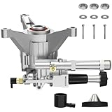 AgiiMan High Pressure Washer Pump Head - Replacement Water Gasoline Pump, 2800 Psi Troy Bilt SRMW22G26-EZ Oil Pump Accssories Fits KARCHER Craftsman, Front Facing Inlet Outlet
