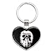 Friday the 13th Jason Mask Keychain Heart Love Metal Key Chain Ring
