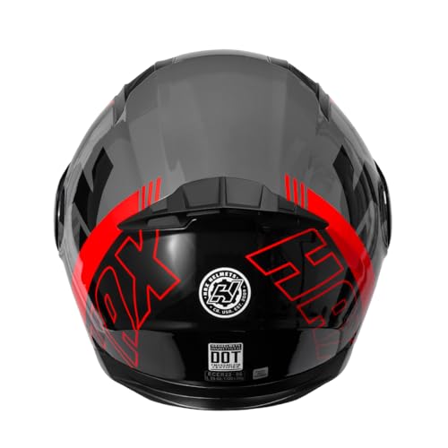 Image of HAX Modular Flip-Up Dual Visor Motorcycle Helmet Adult DOT /ECE Approved | Lightweight, Comfortable, and Stylish Helmet for Men and Women - Amatista Series Wind Red XL