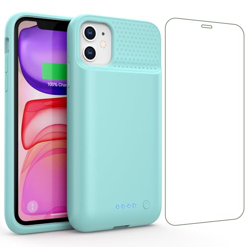 QTshine Battery Case for iPhone 11/XR 7500mAh Green