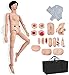 GGQQ Mannequin de Soins aux Patients en PVC Simulateur de RCP Compétences infirmières Mannequin de Formation Mannequin gériatrique Complet pour la Formation en Soins Infirmiers, Grandeur Nature