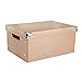 Produktbild Rayher Hobby Aufbewahrungsbox, mit Deckel, Pappmaché, natur, 32,5x25x16cm, mit Metallecken und Haltegriffen, zum Zusammenfalten, Ordnungshalter, Schachtel, FSC Recycled 100%, 67257000