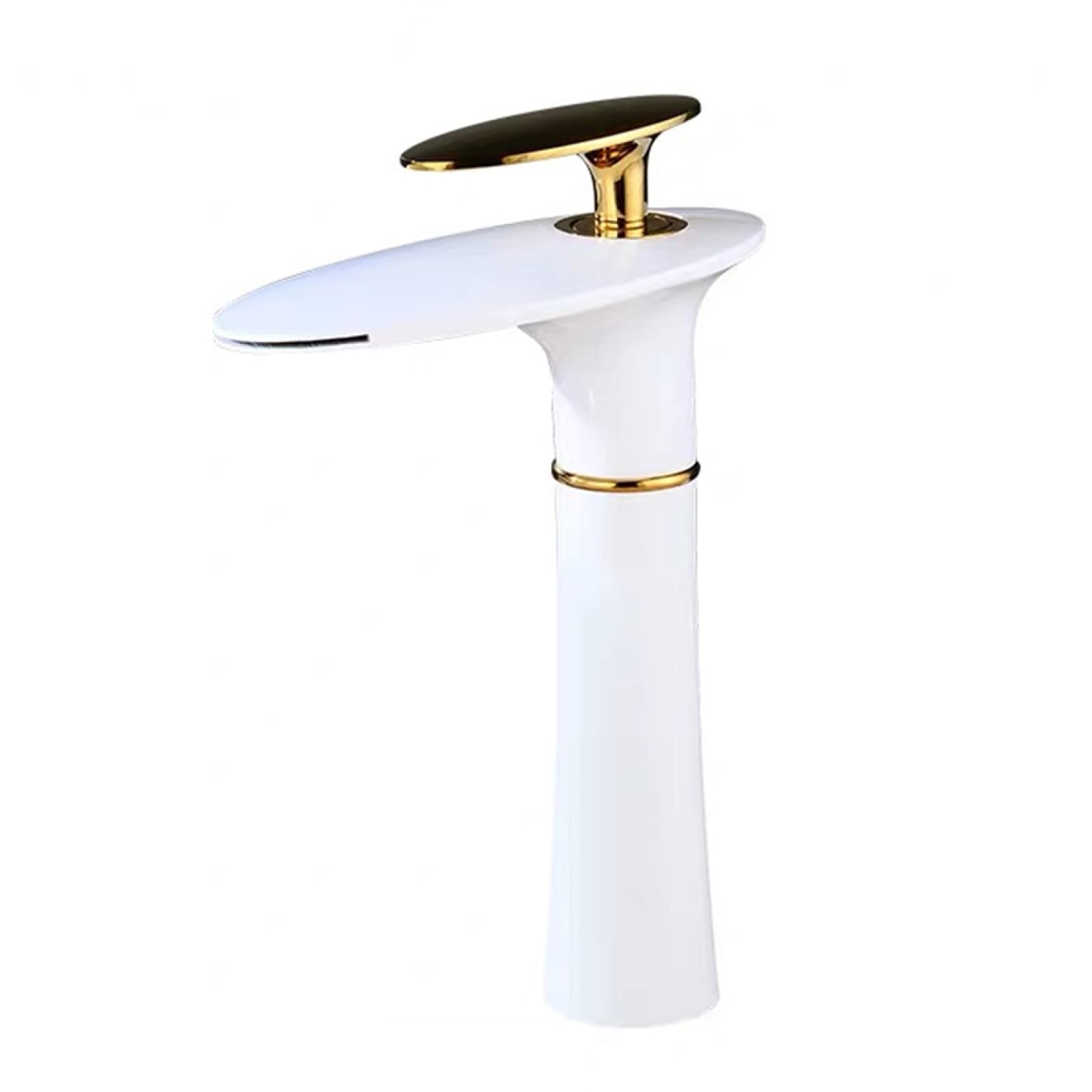 Mitigeur de lavabo en laiton massif noir et platinum robinet cascade haute durabilité