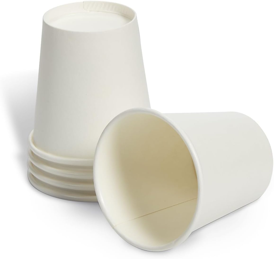 Perk 3 Oz Paper Hot Cups, 1,000 Count Bulk Disposable Coffee Cups for Espresso, Samples & Hot Beverages, White