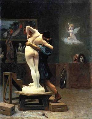 Peinture à l'huile Pygmalion and Galatea 1892 Gérôme pour décorer un grand mur