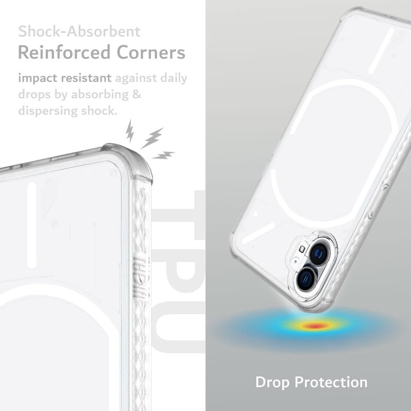 Image of Case Creation New Nothing Phone 1 Premium Imported 0.3mm Crystal Clear Totu Silicone Transparent Flexible Soft Corner Protection with TPU Slim Back Case Color Cover for Nothing Phone 1