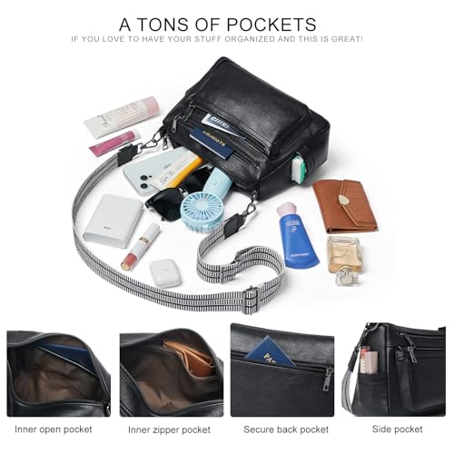 Image of Bluome Crossbody Purses for Women, Medium Large Faux Leather Crossbody Bags Lightweight Sling Bag Shoulder Handbags