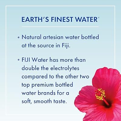 FIJI Natural Artesian Bottled Water 1.5 لتر / 50.7 Fl Ounce (حزمة من 12) - 100٪ إلكتروليت طبيعي