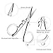 Stainless Steel Folding Scissors Portable Foldable Travel Scissors (S)