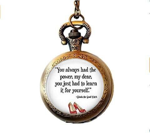 Vous Toujours Eu De La Puissance Montre De Poche Bijoux Collier Le Magicien D Oz Le Magicien D Oz Citation Bijoux Montre De Poche Amazon Fr Montres