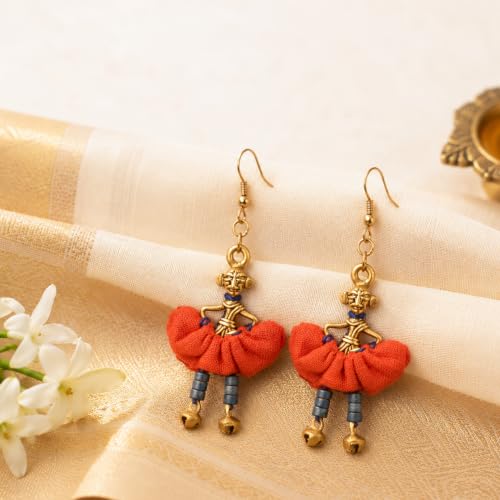 Image of Royal Queen & Empress Handcrafted Tribal Dhokra Earrings Collection for Women - Statement Ethnic Designs in Multiple Colours