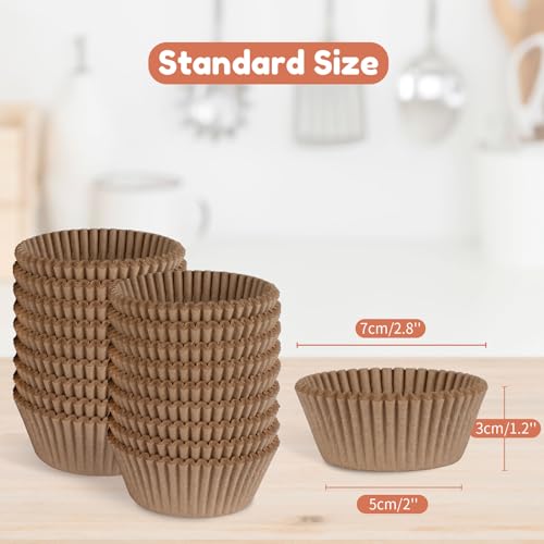 Parmedu BK032 500Pcs Paper Cupcake Liners: Standard Size 2 Inches Muffin Liners thumb #1
