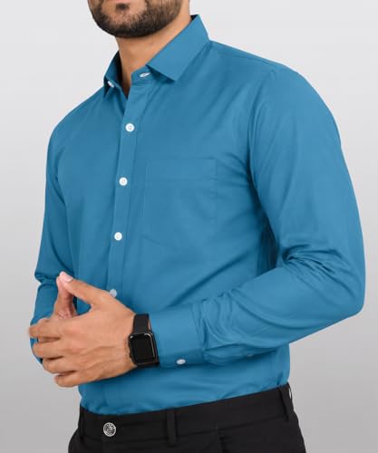 Image of CB-COLEBROOK Men's Casual, Regular Fit, Solid Colour, Lightweight, Button Down, Casual Wear, Shirt with Pocket. Suitable for Office & Casual Use