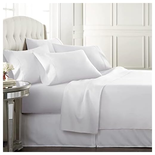 Danjor Linens White Queen Size Bed Sheets Set - 6 pc Soft Bedding & Pillowcases Set w/Deep Pockets - Breathable, Wrinkle Free & Fade Resistant