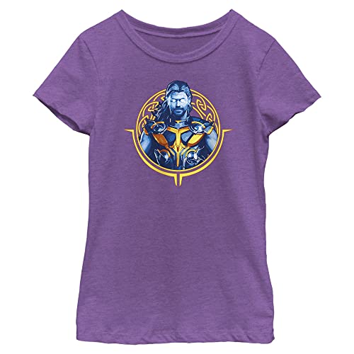 T-shirt Thor Marvel fille manches courtes : vêtement Love and Thunder violet S
