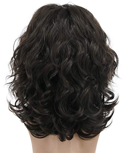 karlery California 70s 80s Rocker Wig Men Women Long Curly Dark Brown Halloween Costume Anime Wig - Image 5