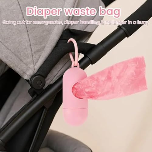 Image of Avrin Disposable Diaper Bags for Baby-180 Bag(12 Rolls) with 1 Dispenser | Scented,Leak-Proof,Biodegradable Nappy Disposal Bags for Baby Diapers,Travel,Wet Clothes,Pet Poop(12 Roll),12 Count,Assorted