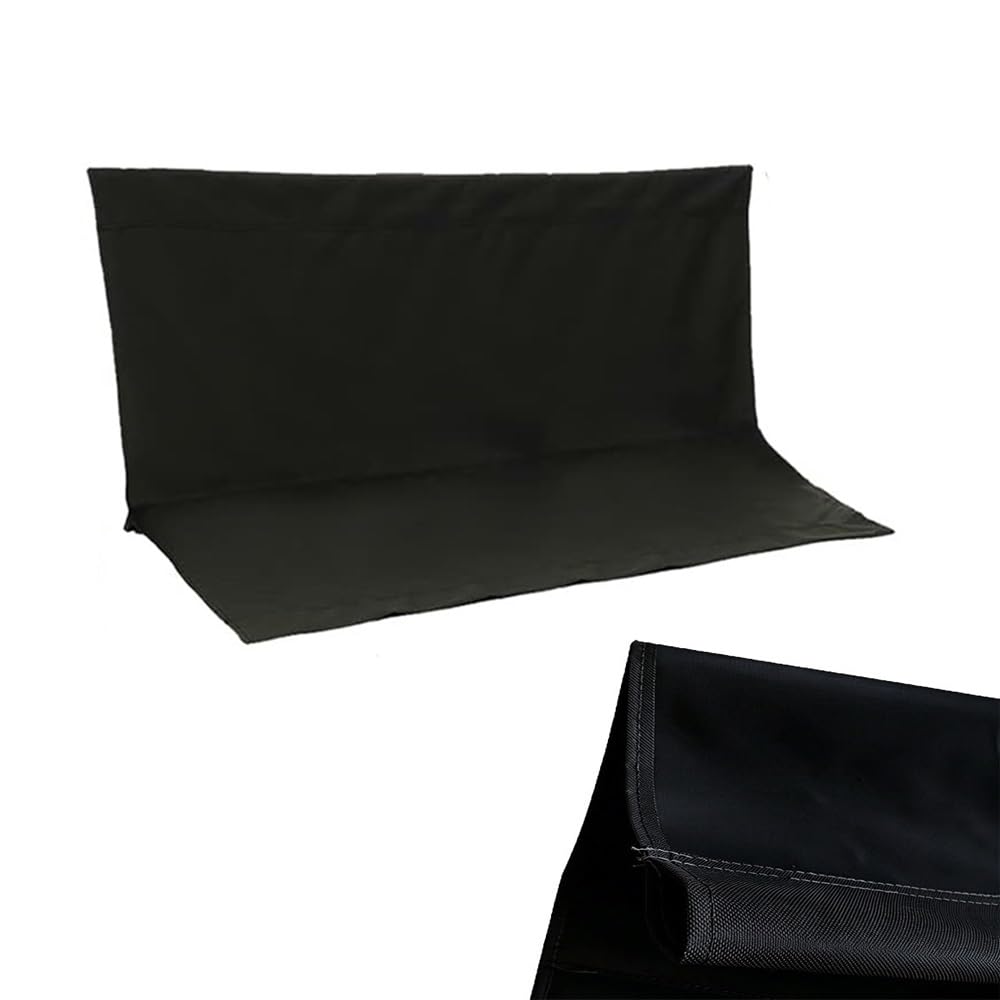 ZYXQQJ Swing Replacement Seat Cover Swing Chair Cushion Cover For Porch Patio Garden 600D Oxford Waterproof Seat Replacement Fabric(Black,158x54x54cm)