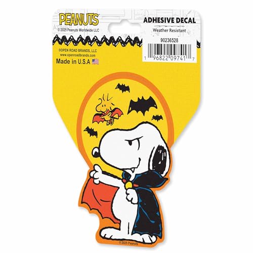 Image of Peanuts Snoopy the Vampire Adhesive Vinyl Decal - Spooky Snoopy Sticker for Halloween Decor