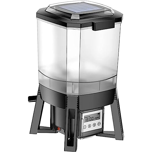 Automatyczny karmnik dla ryb, elektryczny dozownik karmy dla ryb, 6 l z dyspersją 120°, wyświetlacz LCD i inteligentny timer