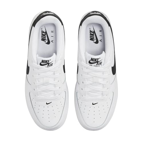 Nike Air Force 1 Big Kids' Shoes (FV5948-101, White/Black) Size 53