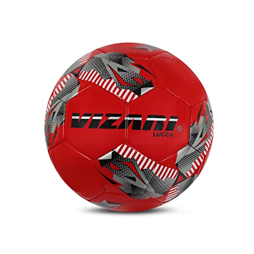 Vizari 'Lucca' Soccer Ball For Training And Light Match Use | For Kids And Adults | 3 Colors To Choose From (5, Red) #TOP13