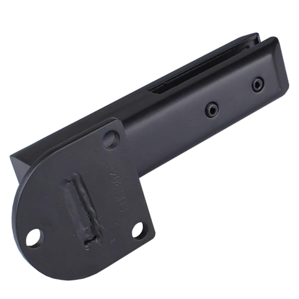 Abrazaderas Negras mejoradas para barandilla de Vidrio con Montaje Lateral, Acero Inoxidable 304 Soportes para cercas de Piscina y pasamanos de balcón/Escalera,Negro,10 Pack