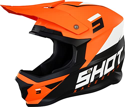 SHOT Furious Chase Casque de motocross (Black/Orange,L (59/60))