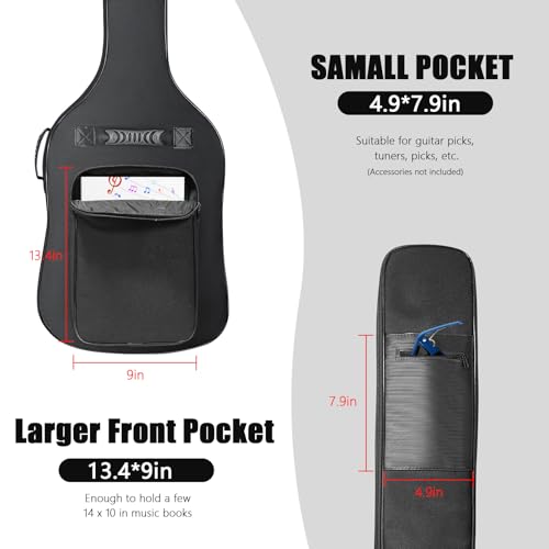image for LETSROCK Bass Guitar Case, Bass Guitar Gig Bag 0.35 Inch Waterproof Th