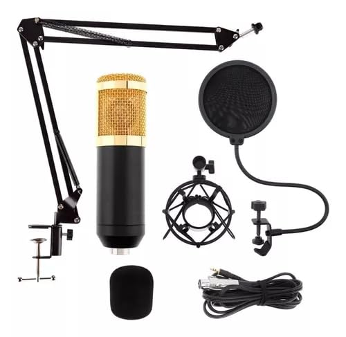 Kit Microfone Estúdio BM800 + Pop Filter + Aranha + Braço Articulado 813 - Lorben