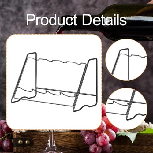 Porte-bouteilles de vin compact étagère à poser en fer résistant 4 rangées