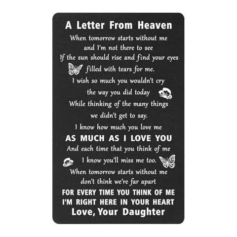 ENGZHI Daughter Memorial Sympathy Wallet Card Cover