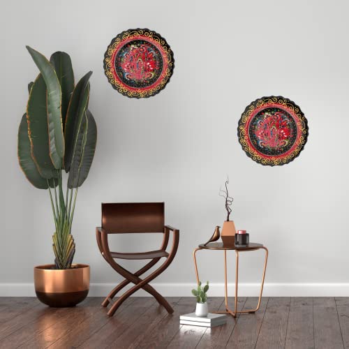 Ayennur Turkish Decorative Plate 9.85"(25Cm) Handmade Ceramic Ornament For Home&Office Wall Hanging Decor #TOP5