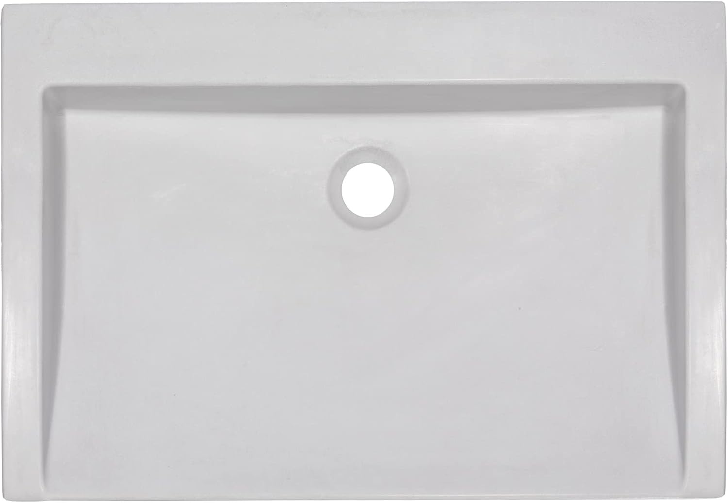 Eden Bath Sloped Rectangular Vessel Sink, Light Gray Concrete - Stylish Bathroom Sink