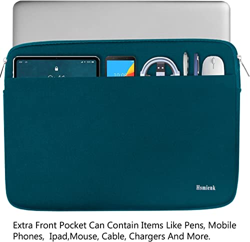 Image of Laptop Case 14 inch, Durable Shockproof Protective Notebook Cover Bag with Accessory Pocket, Carrying Laptop Sleeve Compatible for MacBook HP Lenovo Dell Asus Acer, Cyan Color