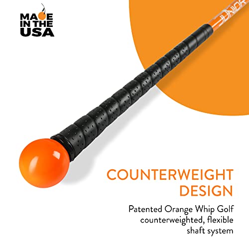 Image of Orange Whip Golf Swing Trainer Aid Patented & Made in USA for Improved Rhythm, Flexibility, Balance, Tempo, and Strength *American Made*