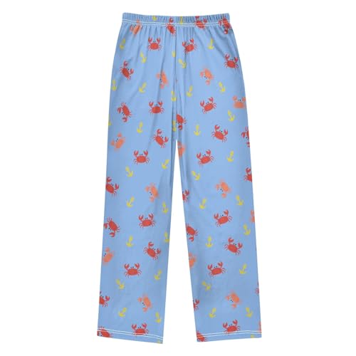 Cute Tiny Crabs Cute Pajama Pants, Soft Sleepwear Lounge Pants Pajama Pj Bottoms for 6-14 Years2
