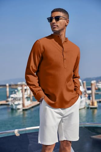 Image of Zombom Men's Kurta || Chinese Collar Long Sleeves || Straight Hip Length Kurtas || Short Kurta for Men || for Festival || Function || Occasion Wear Fancy Kurta for || Best Gifts for Men